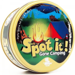 Spot It! kaardim&auml;ng Gone Camping, kaasaskantav reisiformaat, 55 &uuml;mmargust kaarti, pere- ja seltskonnam&auml;ng, lastem&auml;ng, lauam&auml;ng