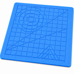 3D-pliiatsi matt 177&times;177 mm, sinine, kuumakindel silikoonmatt koos 2 s&otilde;rmekaitsmega, 3D pastapliiatsi alusmatt, 3D pliiatsi t&ouml;&ouml;alus