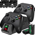Xboxi puldi laadija, USB-laadimisjaam kahe 1800mAh akuga, Xbox Series X/S ja Xbox One juhtpuldi laadimisalus, Xbox kontrolleri laadimisjaam, Xbox puldipatarei komplekt