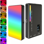 RGB LED kaameravalgusti, 50W, RGB lamp kaamerale, taaslaetava akuga, RGB valguspaneel, fotovalgus