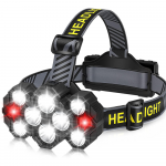 LED pealamp 1000 luumenit, laetav USB Type‑C kaudu, veekindel, pealatern, otsmikulamp