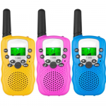 Pika leviala raadiosaatjad LCD-ekraaniga, 3 tk komplektis, k&auml;siraadiosaatjad, walkie-talkie raadiod