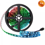 LED valgusriba 3 m, RGB USB LED riba, LED valguslint, LED tuledriba