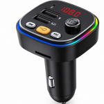 Bluetooth 5.0 FM-saatja autole, juhtmevaba FM-modulaator ja auto heliadapter, auto Bluetooth FM-&uuml;lekandja, juhtmevaba auto muusikam&auml;ngija