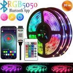 RGB LED valgusriba 20 m Bluetooth-juhtimisega, v&auml;rviline LED valguslint, Bluetooth RGB LED riba valgusti