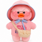 Lalafanfan kaisupart, pehme plushist roosa part roosa m&uuml;tsiga, 32 cm, Lalafanfan m&auml;ngupart, Lalafanfan pehme kaisunukk