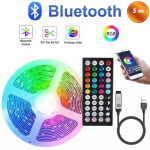 RGB LED valgusriba 5 m Bluetooth-juhitav koos puldiga, LED ribavalgusti, v&auml;rviline valgusriba