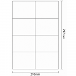 A4 kleebispaber, 105 &times; 74,2 mm t&uuml;hjad ristk&uuml;likukleebised, 100 lehte, sildid ja kleebised, A4 etiketipaber, prinditavad kleepsusildid