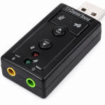 USB helikaart, v&auml;line virtuaalne 7.1 helikaart USB‑lt 3,5 mm audio pesale, USB audioadapter, USB k&otilde;rvaklappide ja mikrofoni adapter