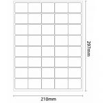 A4 kleebispaber 65x55 mm &uuml;mardatud nurkadega, t&uuml;hjad sildid, 100 lehte, kleebisetiketid, A4 kleebissildid