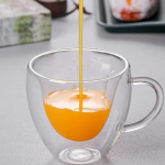 S&uuml;damekujuline tass, 240 ml, komplekt 2 tk, s&uuml;damekujulised klaastassid, s&uuml;damega joogitassid