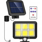 P&auml;ikesepaneeliga LED-turvatuli, p&auml;ikesepaneeliga liikumisanduriga tuli, lamp p&auml;ikesepatareiga, 120 LED lambipirniga valgusti