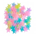 100 tk fluorestseeruvaid v&auml;rvilisi t&auml;hekleebiseid, isekleepuvad PVC-st ruumikaunistused