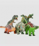 Dinosaurused, suured, heliefektidega, 6 tk komplekt