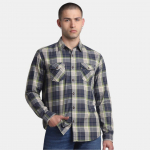 Meeste s&auml;rk Basefield ruuduline Slim Fit