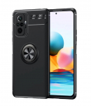 Telefoni&uuml;mbris, &uuml;mbris Xiaomi Redmi Note 10 Pro 4G-le, must, magnetiline, r&otilde;ngaga