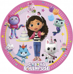 Gabby's Dollhouse &uuml;hekordsed paberist peotaldrikud 8 tk, 23 cm