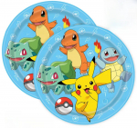 Pokemoni &uuml;hekordsed paberist peotaldrikud, 16 tk, 23 cm