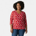 Naiste pluus, BPC collection punane, lilledega