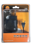 Cmx adapter universaalne USB telefonilaadija 2 porti (24V/2.5A) 2xUSB-A, USB-Mini, USB-Micro, must ja valge