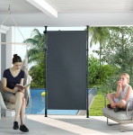 Eraldiseisev varikatus, terrassitelgi sein, 1,5 x 2,2&ndash;3,1 m, tumehall, Outsunny