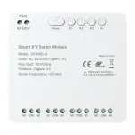 ZigBee 4-kanaliline l&uuml;litusmoodul pingevaba DC 32V kontaktiga Avatto ZWSMMD-4-250V universaalne