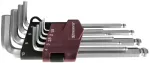 Pikkade kuuskantv&otilde;tmete (HEX) komplekt pallotsaga 9 tk 1,5&ndash;10 mm (HKB9S, THORVIK)