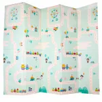 Haridusotstarbeline kahepoolne vahtplastist kokkupandav panda t&auml;navamatt 180 x 200cm