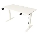 Elektriliselt reguleeritav kirjutuslaud m&auml;lufunktsiooniga, juhtpaneel, 120&times;60 cm, valge