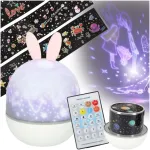 LED-t&auml;he prožektor &ouml;ine valgus USB p&ouml;&ouml;ratav 6 motiivi kaugjuhtimispuldiga j&auml;nes