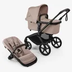 Bugaboo Fox 5 Renew rataste komplekt &mdash; liivane tuhkpruun/must