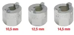 Spetsiaalsete otsikute komplekt amortisaatorite lahtikeeramiseks, 3 tk. (150.9410, KS TOOLS)