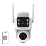 MOES WCM-Q29 8MP kaheobjektiiviga Wi‑Fi IP-kaamera universaalne