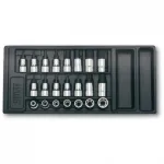 Plastikust insert koos 1/2" padrunv&otilde;tmetega, 22 osa, 519/234C (05190720, USAG)