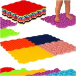 Montessori sensoorne puzzle matt jalamassaažiks 8 t&uuml;kki
