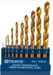 10-osaline HSS TiN metallipuuride komplekt (TDBS10, THORVIK)
