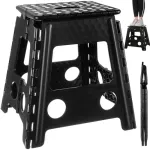 Kokkupandav universaalne taburet, must‑valge, 39 cm