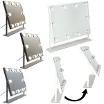 Kosmeetiline LED-meigipeegel 10 pirniga, valgustusega, 3 valgusrežiimi