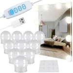 LED-lambid peeglile/meigilauale - 10 tk universaalsed