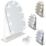 LED-meigipeegel 9 pirniga, valgustusega