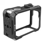 Metallist kaitsekorpus Puluz k&uuml;lgtallaga (cold shoe) DJI Osmo Action 6 jaoks &mdash; universaalne