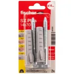 FISCHER plastt&uuml;&uuml;blid koos kruvidega SX Plus S, 14x70 mm, 2 tk.
