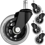 Rattad kontoritoolile, 5 tk &mdash; Malatec 22077, universaalsed
