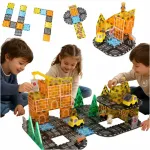Magnetilised 3D konstruktsiooniplokid &ndash; ehitusmasinate komplekt, 92 osa