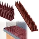 Pigeon spikes lindude stopper plastikust tihe pruun 8el. 43 cm