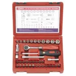 1/4" otsikute 40-osaline komplekt kohvris (EU-240M, GENIUS)