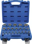 12-osaline padrunotsikute komplekt 12 tk (1/2", kuuskant, 10, 11, 12, 13, 14, 15, 16, 17, 18, 19, 21, 22 mm) (plaadil) AVTODELO 398 (39854, BALTWERK)