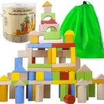 Puidust klotsid - 100 tk. Kruzzel 22666 universaalne