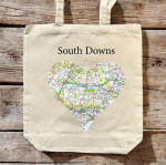 OS Map Premium Canvas Tote Bag - South Downs National Park