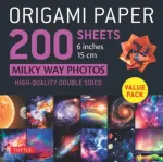 Origami Paper 200 sheets Milky Way Photos 6 Inches (15 cm)